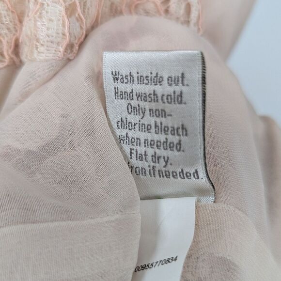 Lauren Conrad LC Light Blush Pink Floral Lace Zip Up Bomber Jacket Lined Size 6 - Picture 7 of 7